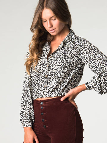 Animal Long Sleeve Party Shirt - Feather Grey