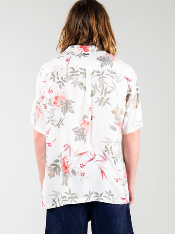 Bush Tucker Short Sleeve Cuban Shirt - White