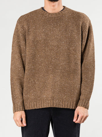 Agnus Crew Neck Knit - Dark Coffee