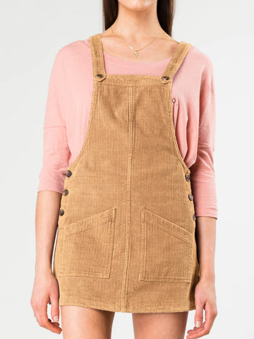Grammar Pinafore Dress - Camel
