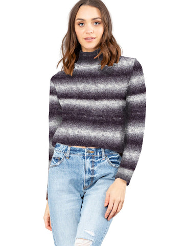 Outerspace Dyed High Neck Knit - Stone Grey