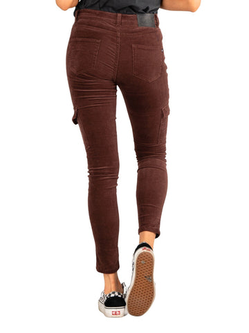 Cord On Cargo Pant - Coffee Bean