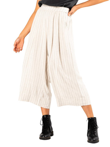 Heartbreaker Stripe Crop Flare Pant - Sable