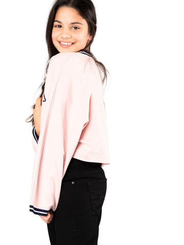 Mega Rusty Long Sleeve Girls Tee - Misty Rose