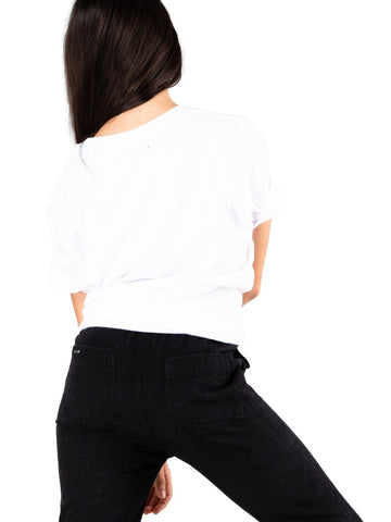Badge Short Sleeve Tee Girls - Bright White