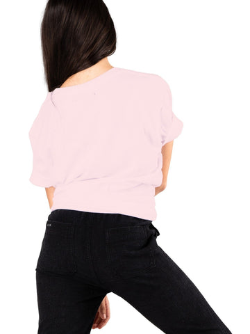 Badge Short Sleeve Tee Girls - Misty Rose