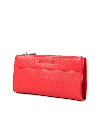 Lulu Leather Wallet - Flame