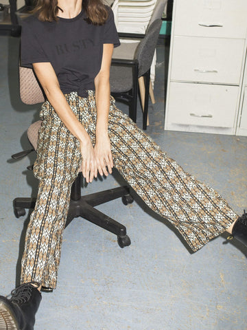 Costello Wideleg Pant - Tortoise Shell