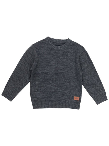 Skyliner Crew Neck Knit Runts - Black Marle
