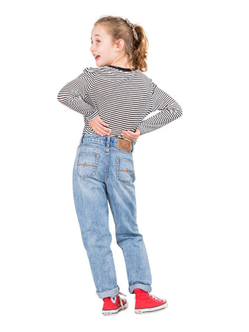 Slim Boyfriend Jean Girls - Thread Blue