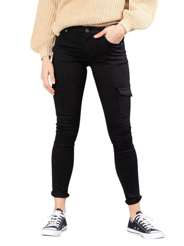 Spray On Cargo Pant - Black