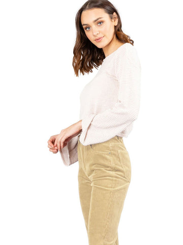 Mazey High Slim Straight Pant - Light Fennel