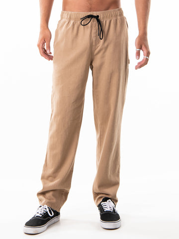 Charlie Worker Elastic Pant - Latte