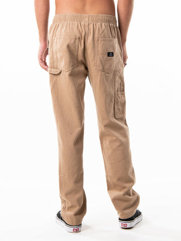 Charlie Worker Elastic Pant - Latte