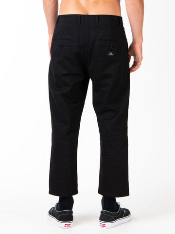 Manila Cropped Chino Pant - Black