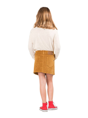 Tell Me Cord Skirt Girls - Light Camel