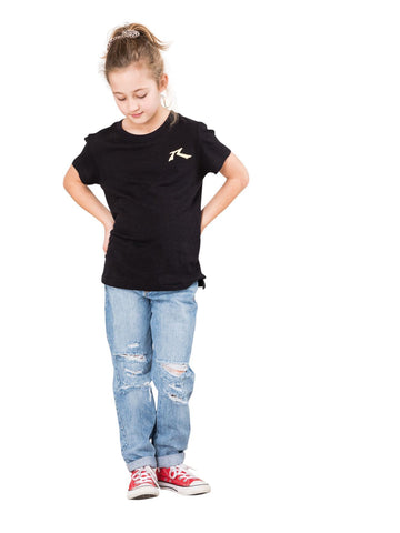 Rusty Supply Short Sleeve Tee Girls - Black