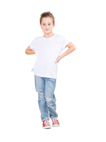 Rusty Supply Short Sleeve Tee Girls - White