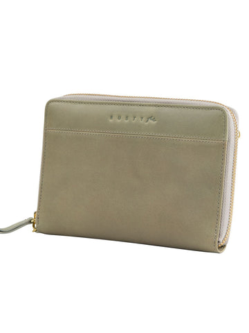 Getaway Leather Travel Wallet - Faded Olive