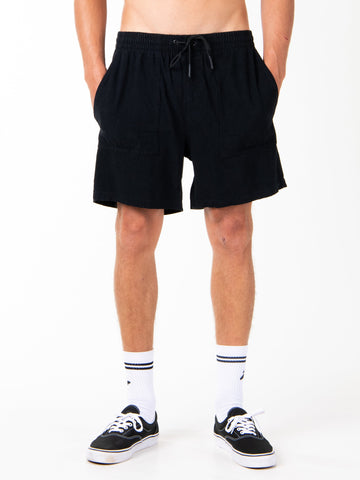 Spinnin Linen Elastic Short - Black