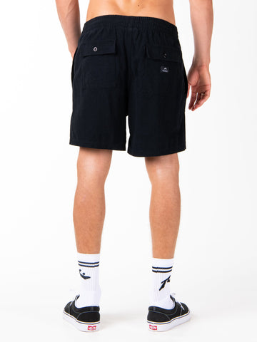 Spinnin Linen Elastic Short - Black