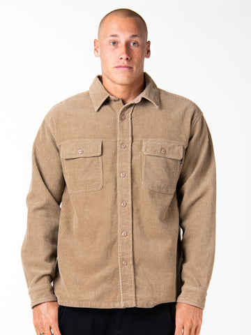 Coop Corduroy Long Sleeve Shirt - Fennel