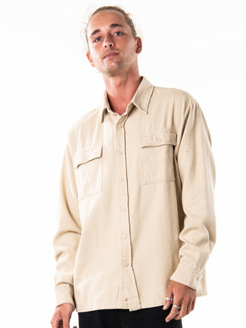 Charlie Long Sleeve Overshirt - Feather Grey