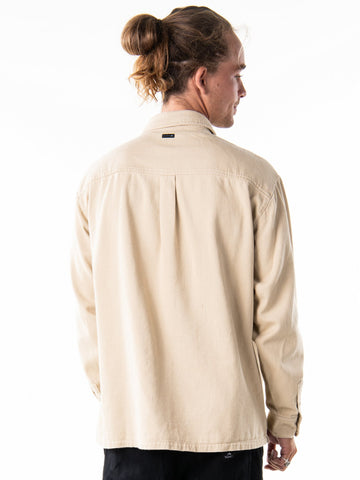 Charlie Long Sleeve Overshirt - Feather Grey