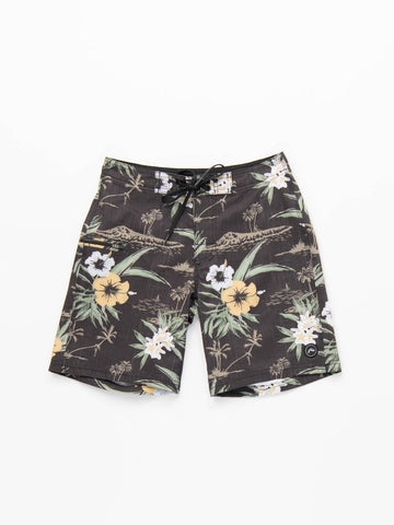 Piles Of Rocks Boardshort Boys - Black