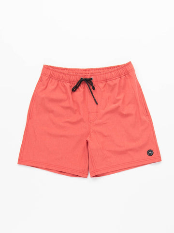 Marled Elastic Boardshort - Chrysanthemum