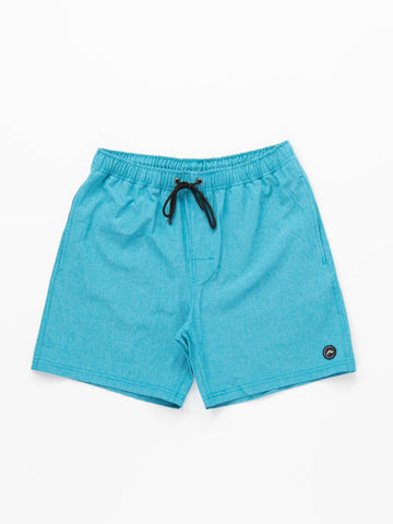 Marled Elastic Boardshort - Caribbean Sea