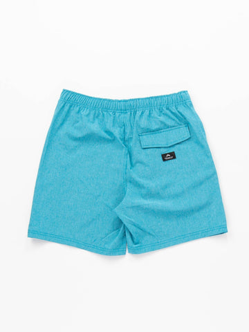 Marled Elastic Boardshort - Caribbean Sea