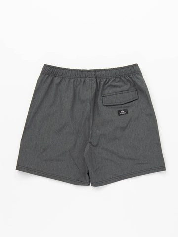 Marled Elastic Boardshort - Dark Grey Marle