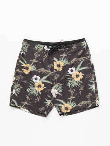 Piles Of Rocks Boardshort - Black
