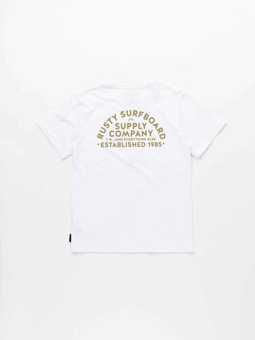 Golden Arch Short Sleeve Tee Boys - White