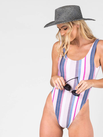 Melody High Cut One Piece - Heather Rose