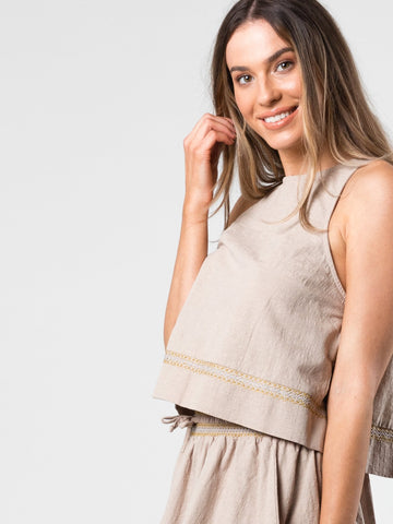 Adrift Top - Feather Grey
