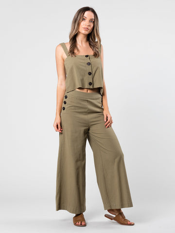 Rabble-Rouser Crop Cami - Army