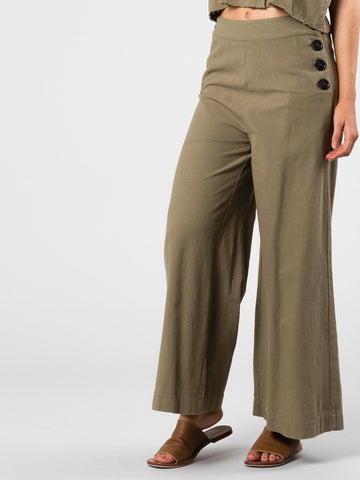 Rabble-Rouser Flare Crop Pant - Army