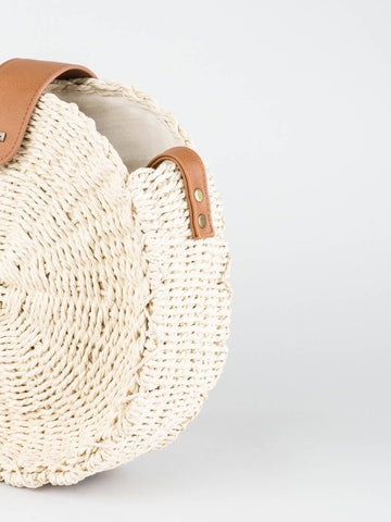 Venice Straw Sidebag - Natural